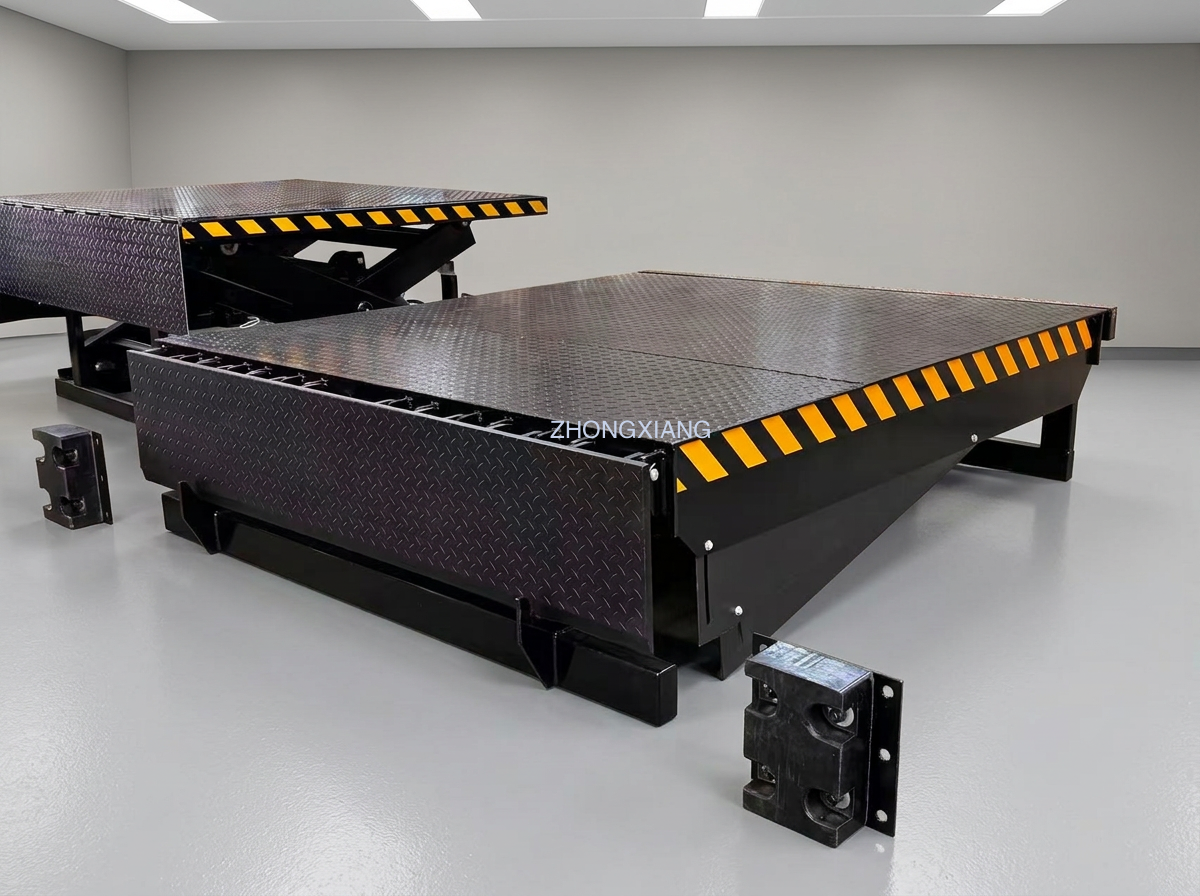 Heavy-Duty Hydraulic Loading Ramp | Fixed Loading Dock Leveler with Customizable Table Size for Warehouse Truck Loading